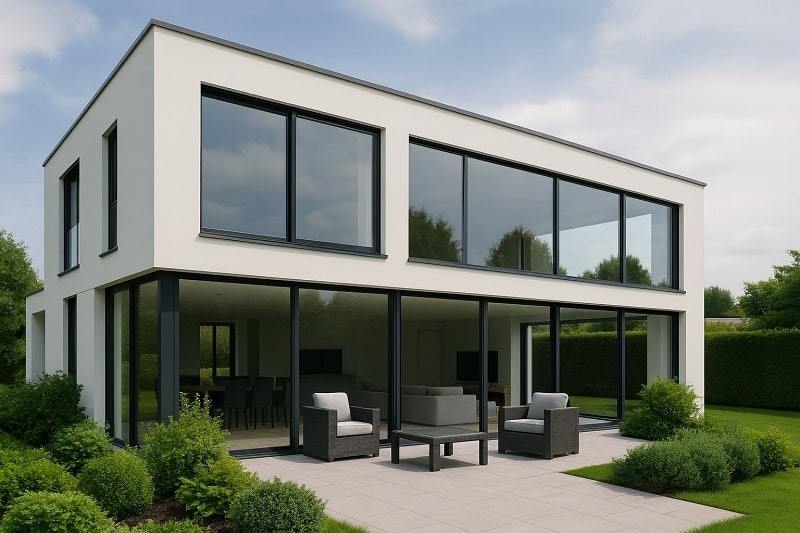 Dom z szybami antywłamaniowymi