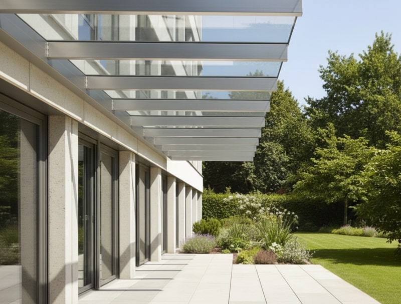 Dach szklany nad tarasem